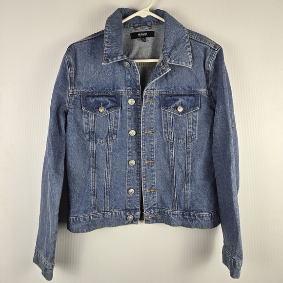 NWOT Hudson Women’s Classic Medium Wash Denim Jean Jacket Size L/XL - Picture 5 of 15